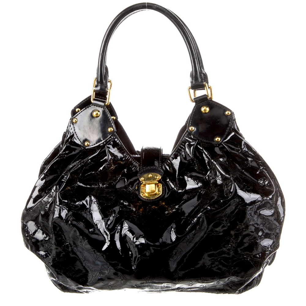 •   Louis Vuitton Hobo Black Mahina Leather